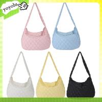 ราคา แฟชั่นผู้หญิงกระเป๋าสะพายไหล่ Quilted Rhombus รูปแบบ Tote Travel Shopper กระเป๋าถือ (41575914437)