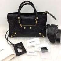 ราคา กระเป๋าหนังแท้แบบสะพายสีดำยี่ห้อ (1322678016)