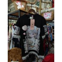 ราคา ❤️‍❤️‍เสื้อยืดเกาหลี ลายสกรีน แขนแต่งลูกไม้คุณหนู โอเวอร์ไซส์งานป้าย ใส่เป็นมินิเดรสก็ได้สินค้าถ่ายงานจริงพร้อมส่ง (27541399747)