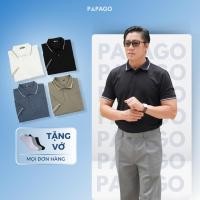 ราคา [ใหม่] PAPAGO เสื้อโปโลผู้ชายกลางอายุพร้อมคอหลวมสบาย - P25PLPT002 (44323366366)