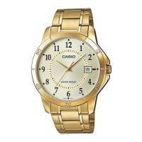 ราคา Casio Standard นาฬิกาข้อมือผู้ชาย สายสแตนเลส รุ่น MTP-V004,MTP-V004G,MTP-V004G-9B - สีทอง (1486386308)