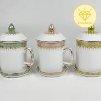 ราคา แก้วน้ำเบญจรงค์ บรรจุกล่องของขวัญพิมพ์ลายไทย ของขวัญ ของรับไหว้ ที่ระลึกเกษียณอายุราชการ (23953453318)