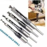 ราคา สแควร์รูเจาะ Bits ชุด Hss เจาะ Bit Hole Saw งานไม้เจาะ Twist เจาะ Core Mortiser Chisel Auger เจาะบิตสําหรับไม้แกะสลักเครื่องมือ 6-16 มม.สแควร์ Tenon เครื่อง Bit (43109630601)