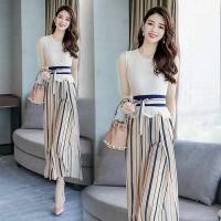 ราคา ชุดเซท2ชิ้น เสื้อแขนกุด อัดพลีส สีครีม มีซับใน+กางเกงชีฟอง ขายาวเอวสม็อค ผ่าข้างขา มาพร้อมสายผูกเอว กางเกงกระเป๋า2ข้าง (2487748986)