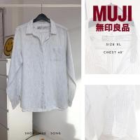 ราคา MUJI เสื้อเชิ้ต ลินิน แขนยาว ลายทาง มือสอง (25002850807)