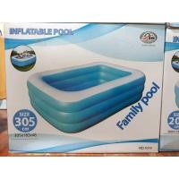 ราคา INFLATABLE POOL สระว่ายน้ำเป่าลม 3 เมตร 3 ชั้น สีฟ้า รุ่นเนืิ้อหนาพิเศษ ขนาดใหญ่ 305X183X46cm (2068633994)
