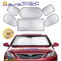 ราคา ม่านบังแดดกัน UV รถยนต์ 1 ชุด (6 ชิ้น) + จุ๊บยางติดกระจก แผ่นบังแดดในรถยน (1519379789)