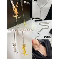 ราคา แบรนด์ใหม่ของแท้ SAINT LAURENT / YSL ตัวอักษรโลโก้ทองเหลือง / คริสตัลสร้อยคอ (25430328060)