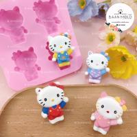 ราคา (พร้อมส่ง) แม่พิมพ์ซิลิโคน พิมพ์ช็อคโกแลต วุ้น ขนม ปูนปลาสเตอร์ แม่พิมพ์ตัวการ์ตูน พิมพ์คิตตี้ 4 ช่อง (22153327404)