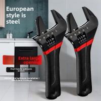 ราคา ประแจเลื่อนด้ามสั้นแบบปากตายแบบเหล็กทั้งหมดประแจในห้องน้ําด้ามสั้นขนาด 6 นิ้วและ 8 นิ้ว (27793029675)