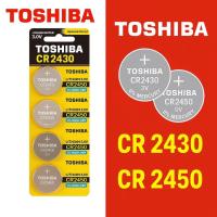 ราคา TOSHIBA ถ่านกระดุม ถ่านเหรียญ CR2430 CR2450 แผงละ 5 ก้อน สำหรับ รีโมท อุปกรณ์สุขภาพ เครื่องมือ GPS (45400673736)