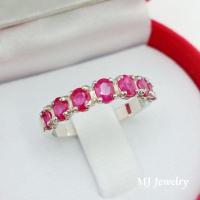 ราคา แหวนพลอยทิบทิม เผาเก่า ทับทิมแท้ตรวจสอลบได้ แหวนเงินแท้ 925 % เต็ม ไม่คันไม่ผสมนิกเกิ้ล (21833618373)