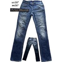 ราคา กก มือสอง ตำหนิรอยประและงานซ่อม กางเกงยีนส์ขายาว Nudie Jeans รุ่นซิกเนเจอร์ยีนส์นูดี้ Thin Finn สลิมสกินนี่เอวสูง (43919554952)