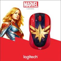 ราคา Logitech wireless mouse Marvel เมาส์ไร้สาย รุ่นM238 captain marvel (5232170606)