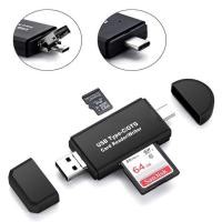 ราคา เครื่องอ่านการ์ด 3in1 USB Type C Micro USB และ USB 2.0 OTG SD MicroSD Reader (57100893021)