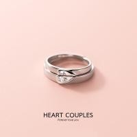 ราคา แหวนคู่รักเงินแท้ 92.5%็ Heart Couples RGC-001 รูปแบบหัวใจประกบ ปรับขนาดได้ (8166136236)