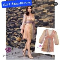 ราคา เดรสสั้นงานป้าย widelia @real size l ส่งต่อ 400 บาท (42309462483)