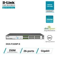 ราคา D LINK SWITCHING HUB 24 PORT D-LINK DES-F1026P-E (17,24 POE,+2 GIGABIT,+1 COMBO SFP) (25539361402)