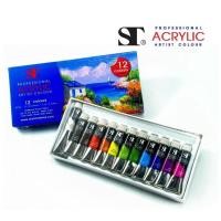 ราคา สีอะคริลิค ST สี หลอดเงา 7.5ml. ชุดสีอะคริลิค Acrylic (จำนวน 1 กล่อง) (22314601633)