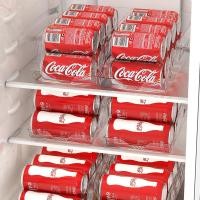 ราคา ตู้เย็นชั้นวางเครื่องดื่มสามารถกลิ้งออแกไนเซอร์โค้กเบียร์โซดาชั้นเก็บกล่องเก็บของในครัว (28004230509)