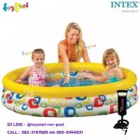 ราคา Intex สระน้ำ เป่าลม ไวด์จีโอเม็ททรี่ (ลายสี่เหลี่ยม) 1.68x0.41 ม. รุ่น 58449 + ที่สูบลมดับเบิ้ล ควิ๊ก วัน (9682695367)