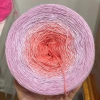 ราคา ผ้าฝ้ายสายรุ้ง เส้นด้ายสายรุ้ง สําหรับถักและโครเชต์โค้ท กระโปรง พรม ผ้าห่ม ไหมพรมฤดูร้อนเย็น (44455177158)