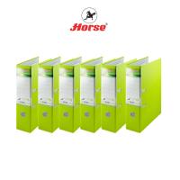 ราคา Horse (ตราม้า) แฟ้มสันกว้าง 3 นิ้ว ก้านยกปกกระดาษ หุ้มPVC H-405 ตราม้า ขนาด F/C คละสี แพ็คละ 6 เล่ม จำนวน 1 แพ็ค (13653856835)