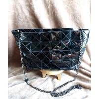 ราคา Elegance paris แบรนด์แท้ กระเป๋าสะพายข้างมือสอง สายโซ่รมดำ (23168476499)