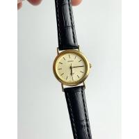 ราคา Seiko Spirit “ตัวเรือนกลม อะไหล่ทอง หน้าปัดทอง หลักเวลานิล ชุดเข็มทองนิล บัคเคิลเดิม“ (27507578446)