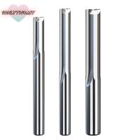 ราคา 1ONLYTWO เครื่องตัดมิลลิ่งสล็อตตรง, 3.175 มม.Shank ทังสเตนคาร์ไบด์ 2 ขลุ่ย End Mill, เจาะบิต Silver End Mill งานไม้ (56250943894)