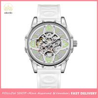 ราคา Sakurabc Sakurabc-th zjchao อัตโนมัติเครื่องกลดูสี่ใบ clover รูปแบบ skeleton dial skeleton dial 30m Water Luminous สายรัดธุรกิจสำหรับการใช้งานประจำวันวันเกิด (สีเงินสีขาว) (42522555948)