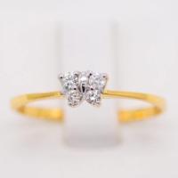 ราคา แหวนเพชรแท้ ผีเสื้อตัวน้อย แหวนเพชร แหวนทองเพชรแท้ ทองแท้ 37.5% (9K) ME642 (23669117163)