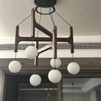 ราคา โคมไฟวินเทจ หลายหัว มือสอง วาบิ-ซาบิ ไม้ ห้องรับประทานอาหาร ห้องนอน ห้องเรียน บรรยากาศ วิลล่า โคมไฟระย้า (27481053967)