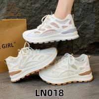 ราคา รองเท้าผ้าใบแฟชั่นสำหรับผู้หญิง ไซส์ 36-41 สีเทา/สีกากี ระบายอากาศได้ดี พื้นหนาไม่ลื่นสไตล์เกาหลีเรียบง่ายจัดส่งฟรีLN018 (48500372059)