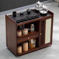 ราคา ตู้น้ําชาโต๊ะน้ําชาขนาดเล็กโต๊ะน้ําชารถเข็นชามือถือไม้เนื้อแข็ง ซูยู เดือดชาครัวเรือนโต๊ะน้ําชาระเบียงกาต้มน้ําแบบบูรณาการ ZFYJ (28243136030)