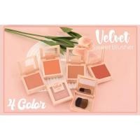 ราคา (JH3783) HASAYA GIRL Velvet Sweet Blusher บรัชออน สีสวย ติดทน พร้อมแปรงและกระจก (ขนาด 8 ก.) (29266618792)