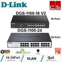 ราคา D-LINK DGS-1100-16 V2 / DGS-1100-24 (Smart Managed 16-Port / 24-Port Gigabit Network Switch) (49850609724)