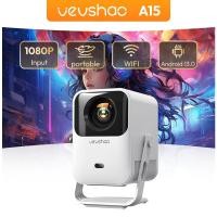 ราคา Vevshao A15 สมาร์ทโปรเจคเตอร์แบบพกพา Android 13 Dual WiFi Auto Keystone Focus กระเป๋า Beamer สําหรับการประชุมที่บ้านวิดีโอ Cinema (56751097155)