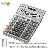 ราคา เครื่องคิดเลข เงิน คาสิโอ DM-1200BM แถมฟรี ปากกาลูกลื่น 0.7 มม. สีน้ำเงิน คละสี ควอนตั้ม Sense 4 ด้าม (1662066636)