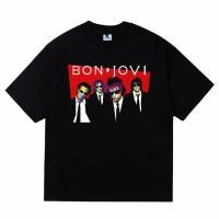 ราคา Rock Classic Style < BON JOVI} เสื้อยืดพิมพ์ลายวง (44365455897)