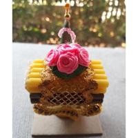 ราคา พานพุ่ม 2"ดอกไม้สีชมพูอ่อนธูปเทียนแพ (1705590857)