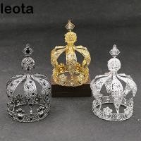 ราคา LEOTA 1/2 ชิ้นมงกุฎเค้ก Topper, Baroque Elegant Rhinestone Crown, แฟชั่นโรแมนติกสไตล์ยุโรปหรูหราที่คาดผมเจ้าสาว Royal Celebration (48550632184)