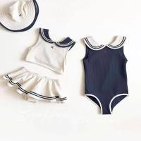 ราคา นอร์ดิกสไตล์เรียบง่ายเกาหลีกองทัพเรือสไตล์ชุดว่ายน้ําเด็กหญิงชุดว่ายน้ําเด็กเด็กทารกชุดว่ายน้ําแยกชิ้นเดียวชุดว่ายน้ําเด็ก (41109604157)