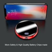 ราคา Power Bank Round mirror 20000mAh 100%ของแท้ แบตสำรอง พร้อมสายชาร์จ พาวเวอร์แบงค์ (6606546737)