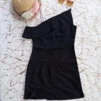 ราคา ชุดเดรสสั้นสายเดี่ยว แฟชั่น สีดำ (7243297803)