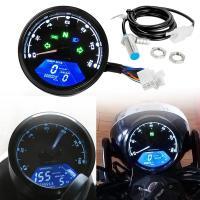 ราคา รถจักรยานยนต์ LCD Digital Speedometer เครื่องวัดระยะทางกันน้ํา 12000RPM เกียร์ LED Tachometer เครื่องวัดระยะทางน้ํามัน cafe racer (20484620691)