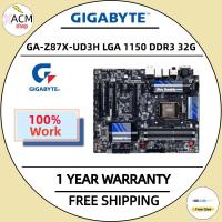 ราคา ใช้เมนบอร์ด Gigabyte GA-Z87X-UD3H LGA 1150 DDR3 USB3.0 32G Z87 Z87X-UD3H เดสก์ท็อปเมนบอร์ด Z87X UD3H SATA 3 III SATA3 (54550198778)