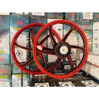 ราคา ล้อแม็กแต่ง6ก้านใบพัด 1.40-17 WAVE110i W125iวาฬ,new แดงดำblack-red/ล้อแม็กอะไหล่แต่ง (10917004594)