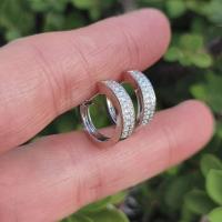 ราคา ต่างหูเพชรโมอีสแท้ แบบห่วงเพชรฝัง (44311383025)