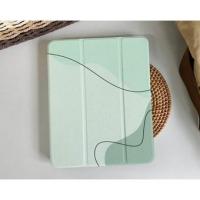 ราคา Mint Green Artistic Lines Magnetic Smart Case Cover เคส iPad 9, iPad Mini 6 iPad Air iPad Pro 2021 Case, iPad Air 5 Air 4 เคส iPad Pro 11 (41971105901)